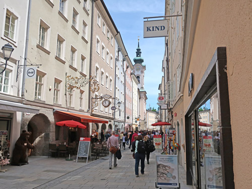 Linzergasse Street in Salzburg Austria