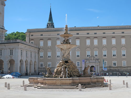 Residenz Fountain in Salzburg Austria
